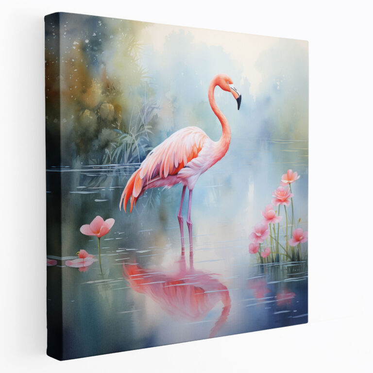 Flamingo Wall Art - Flamingo, Calm, Canvas Wall Art, Timeless Piece