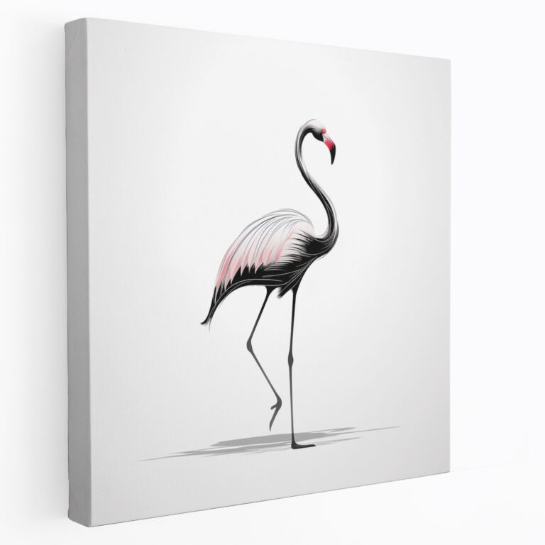Flamingo Canvas Print - Flamingo, Graceful Strokes, Home Decoration, Wall Art