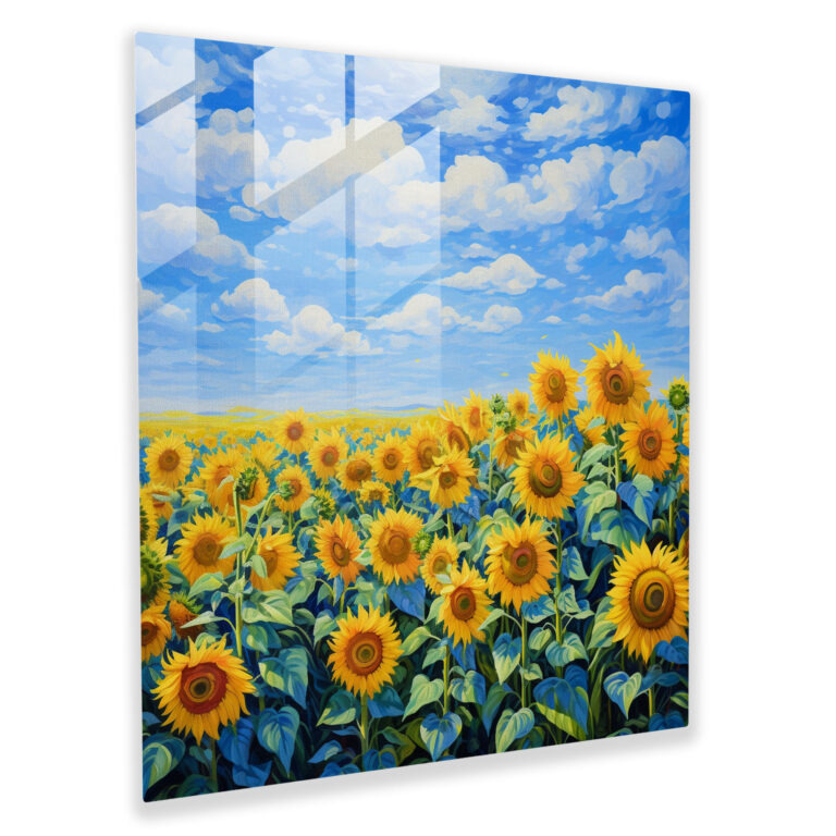 Sunflower Serenity Glass Print