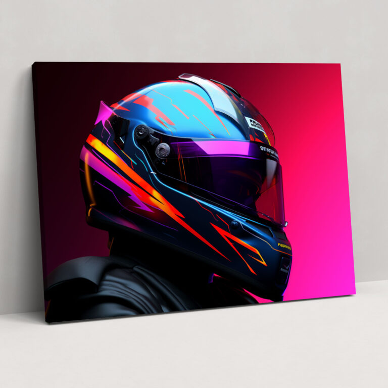 Formula 1 Wall Decoration - Vibrant Digital Illustration Canvas Print - Formula 1, Wall Decoration, Formula 1, Digital Illustration
