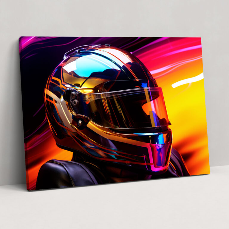 Formula 1 Wall Art - Formula 1, Formula 1 Helmet, Abstract Digital Art, Wall Decoration
