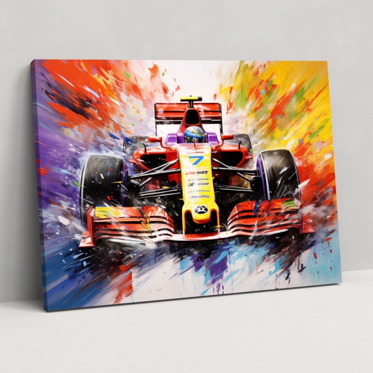 Formula 1 Canvas Print - Formula 1, Formula 1, Bold Brushstrokes, Home Decoration