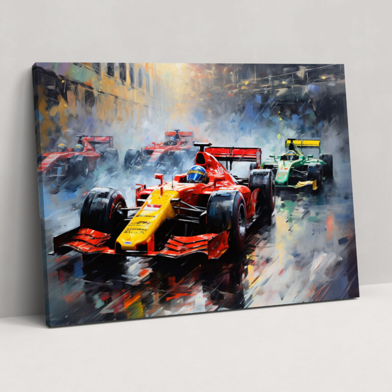 Formula 1 Canvas Print Art - Formula 1, Wall Decoration, Wall Art, Vibrant Atmosphere