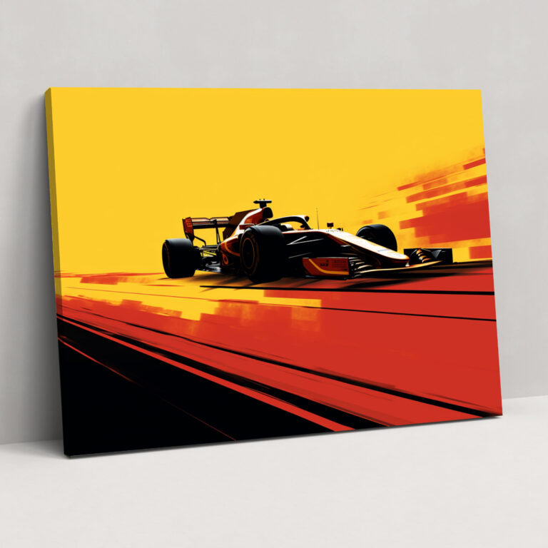 Formula 1 Canvas Wall Art - Formula 1, Silhouette, Canvas, Minimalist Graphic Design