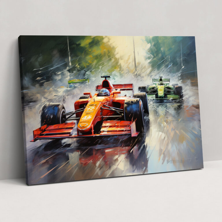 Formula 1 Wall Art - Impressionist Panoramic Canvas Print - Formula 1, Home Decoration, Canvas Wall Art, Canvas Print