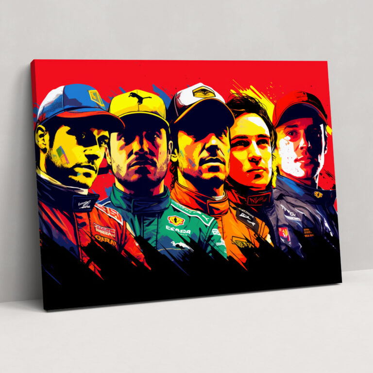 Formula 1 Wall Art - Pop Art Illustration Canvas Print - Formula 1, Iconic Drivers, Wall Art, Wall Decoration