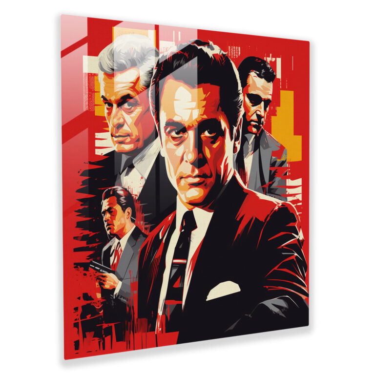 Goodfellas Pop Art Glass Print - Goodfellas, Crime, Quotes, Glass Art