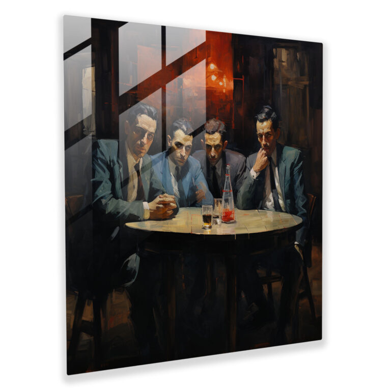 Goodfellas Glass Print - Abstract Modern Art - Goodfellas, Restaurant, Glass Art, Modern Art