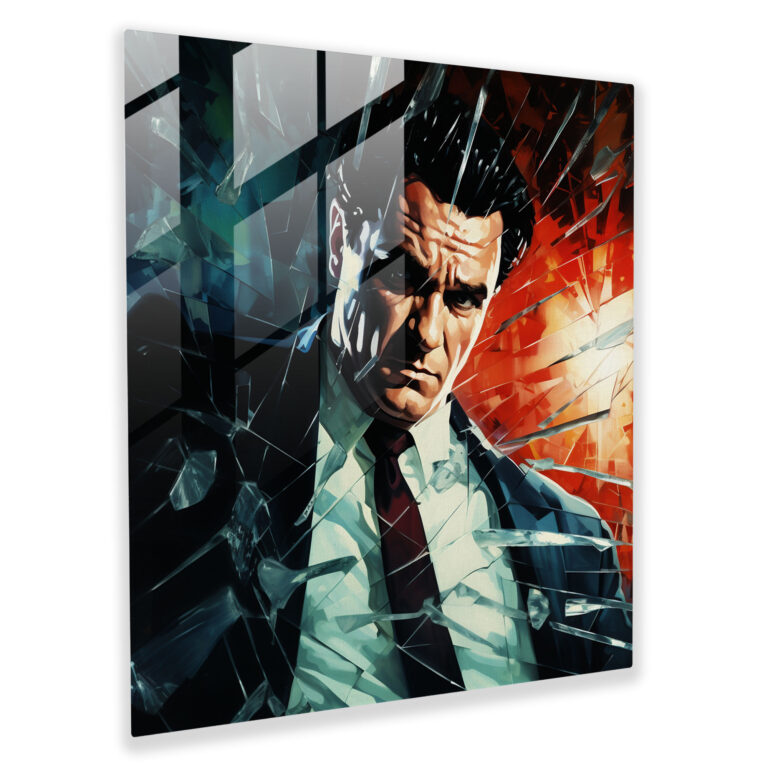 Goodfellas Glass Print - Abstract Shattered Glass Artwork - Goodfellas, Wall Decoration, Glass Wall Art, Goodfellas