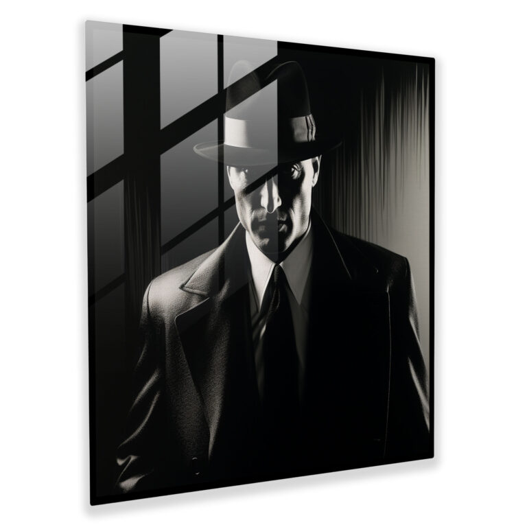 Classic Elegance Glass Print - Goodfellas, Black And White, Glass Print, Home Decoration