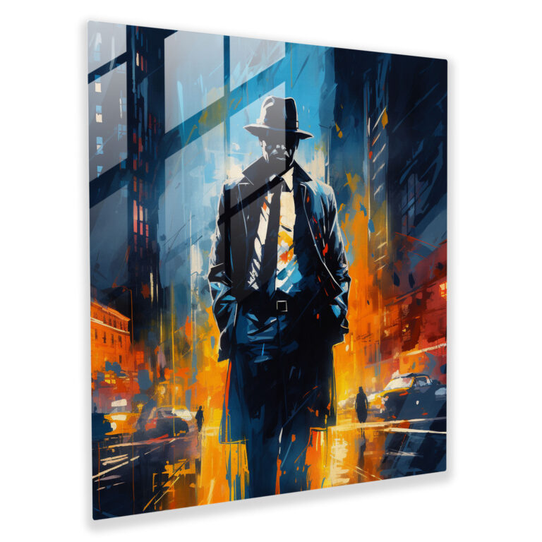 Goodfellas Glass Wall Art - Goodfellas, Abstract Artwork, Gangster, Colorful
