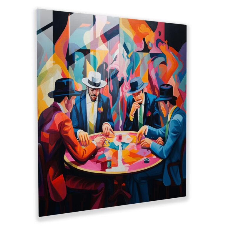 Goodfellas Glass Wall Art - Goodfellas, Mystery, Power, Poker Table