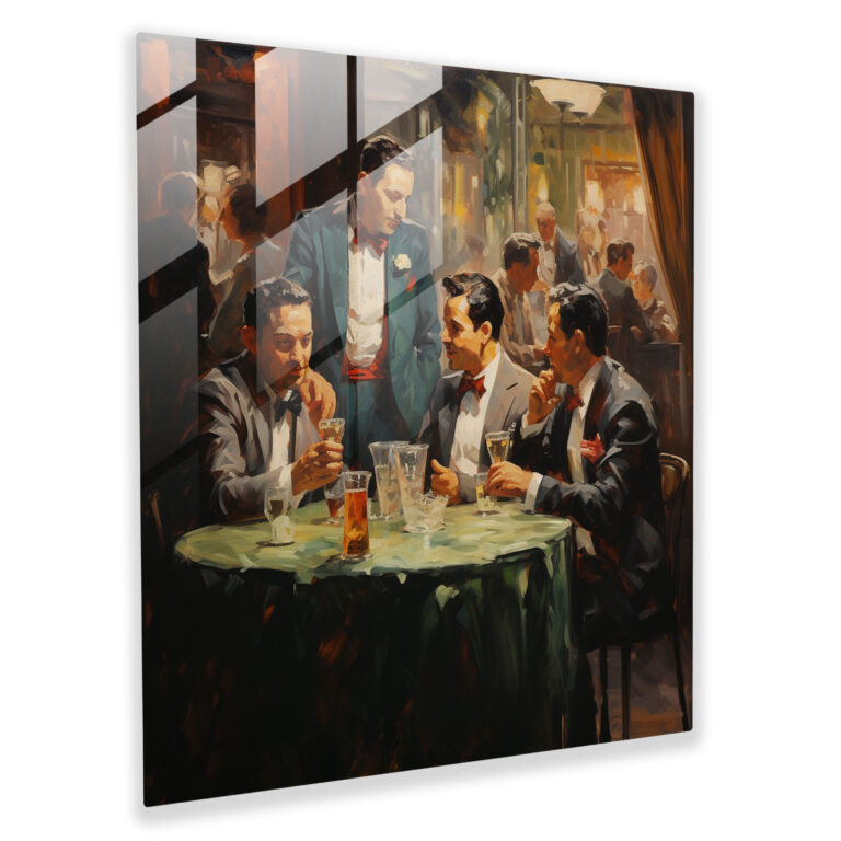Bustling Goodfellas Glass Print - Goodfellas, Italian Restaurant, Glass Art, Wall Decoration