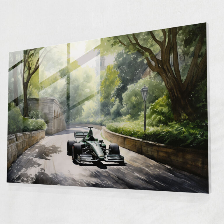 Tranquil Formula 1 Glass Print - Formula 1, Formula 1, Glass Print, Wall Decoration