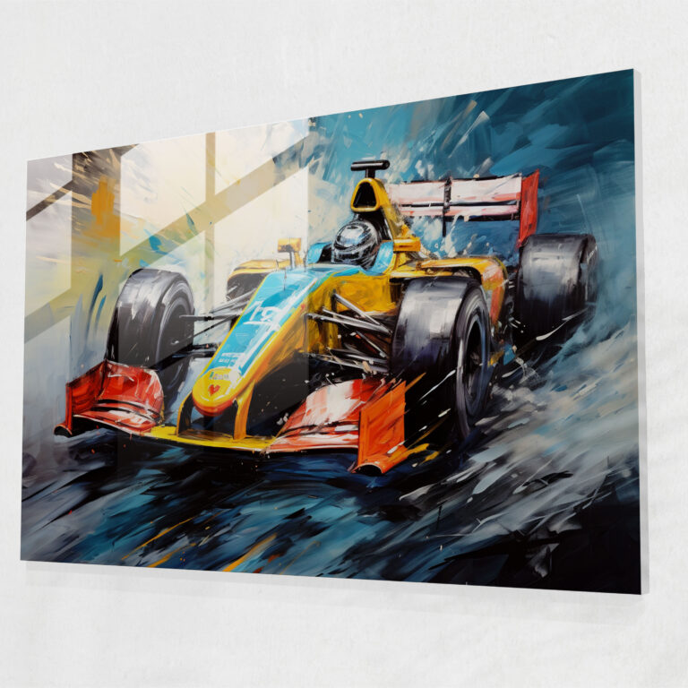 Formula 1 Glass Print - Formula 1, Glass Art, Home Decoration, Oil Painting