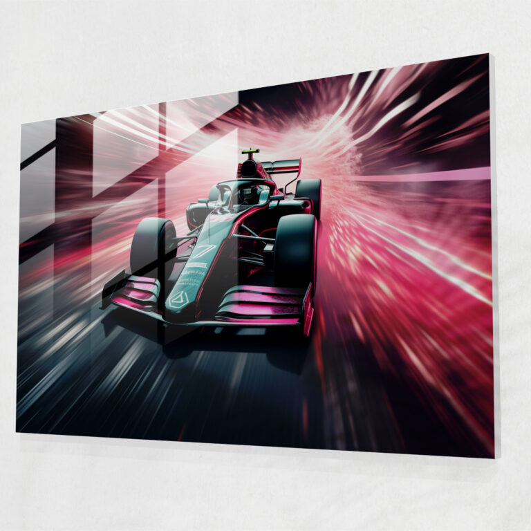 Formula 1 Glass Art - Formula 1, Glass Wall Art, Digital Illustration, Glass Print