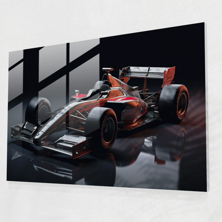 Formula 1 Modern Art - Formula 1, Formula 1, Glass Wall Art, 3D Rendering