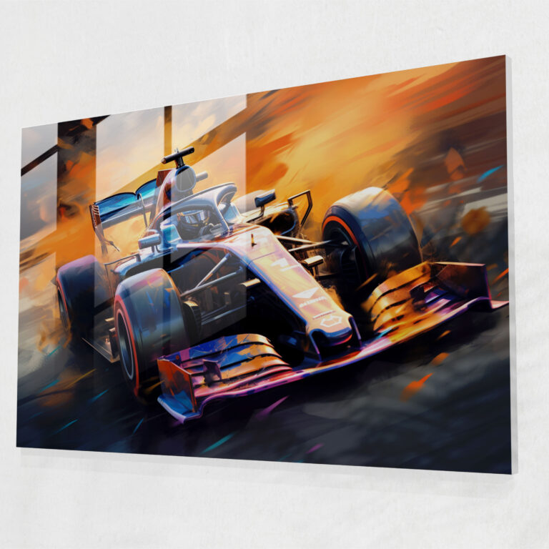 Formula 1 Glass Art - Formula 1, Realistic Rendering, Wall Decoration, Formula 1