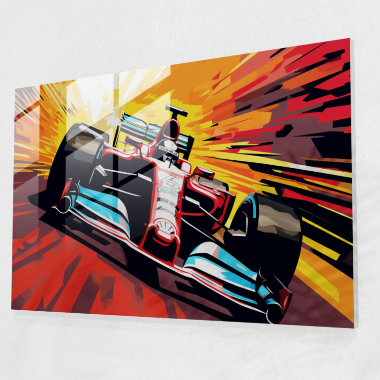 Formula 1 Modern Art - Formula 1, Home Decoration, High Quality Print, Bold Colors
