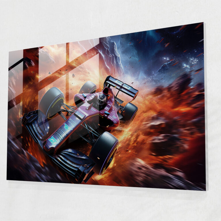 Formula 1 Wall Decoration - Formula 1, Utmost Precision, Glass Print, Premium Glass Material