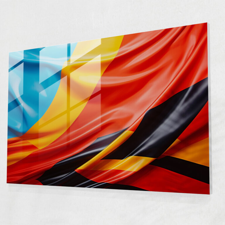 Formula 1 Flag Glass Print - Formula 1, Close-Up Photograph, Modern Art, Vibrant Colors