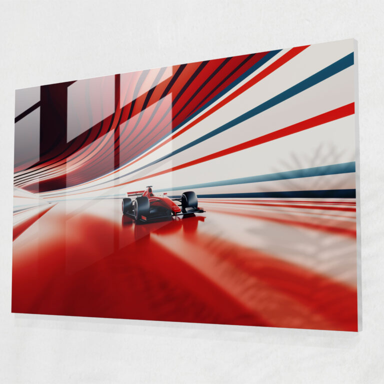 Minimalist Formula 1 Track Glass Print - Formula 1, Home Decoration, Wall Decoration, Modern Art