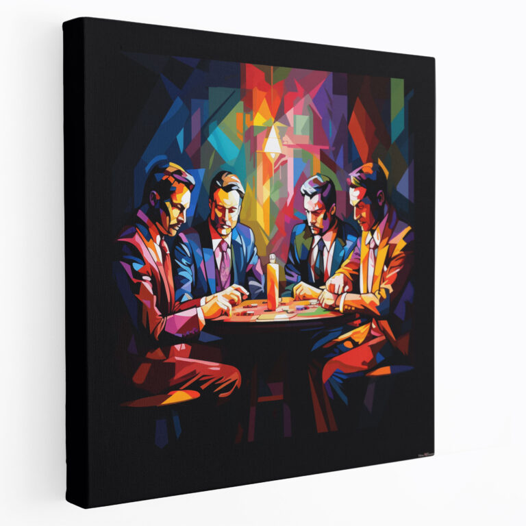 Goodfellas Pop Art Canvas Print - Goodfellas, Canvas Wall Art, Dimly Lit Room, Mobsters