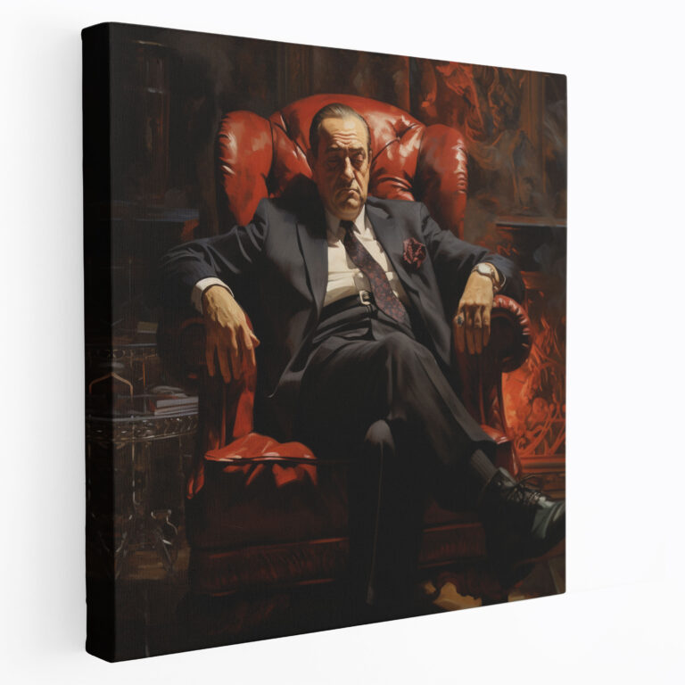 Goodfellas Traditional Oil Painting - Goodfellas, Canvas Wall Art, Luxurious Armchair, Wall Decoration