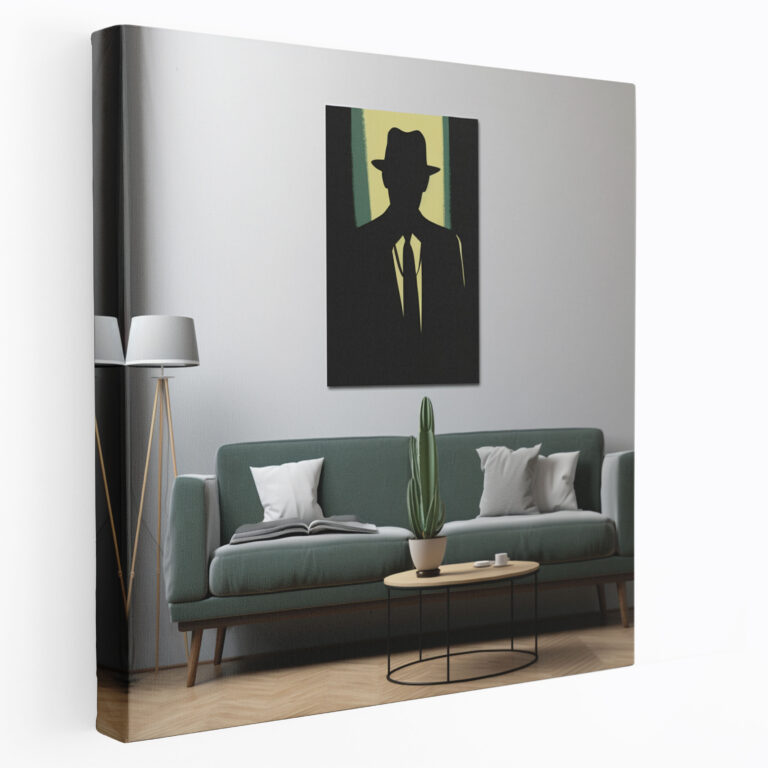 Goodfellas Contemporary Canvas Print - Goodfellas, Silhouette, Mob Boss, Bold Backdrop