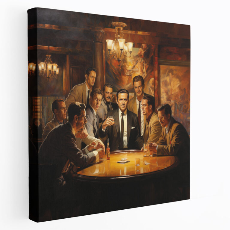 Goodfellas Wall Art - Mafia Bar Oil Painting - Goodfellas, Gang, Canvas, Mafia Bar