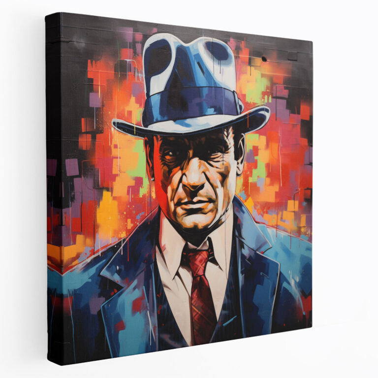 Goodfellas Wall Decoration - Colorful Mob Boss Graffiti Art - Goodfellas, Canvas Print, Street Art, Dominance