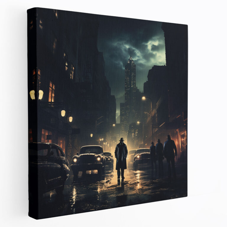 Goodfellas Wall Decoration - Film Noir Cityscape At Night - Goodfellas, Mob Activity, Film Noir-Inspired, Intrigue