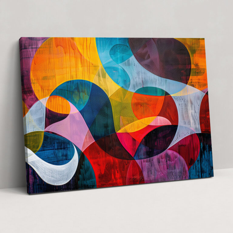 Fovism Colorful Abstract Shapes Canvas Print - Fovism, Fovism, Canvas Wall Art, Canvas