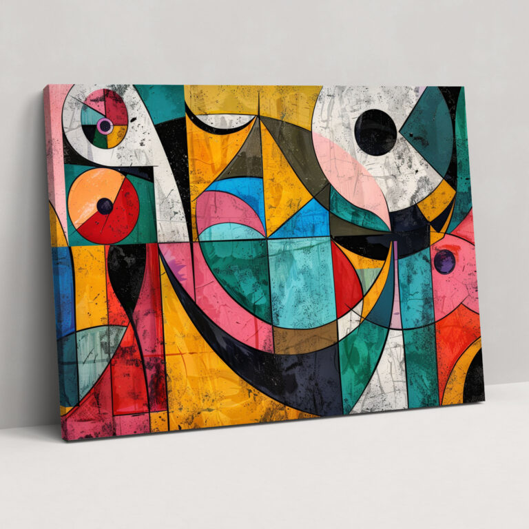 Fovism Playful Abstract Shapes Wall Art - Fovism, Home Decoration, Canvas, Canvas Wall Art