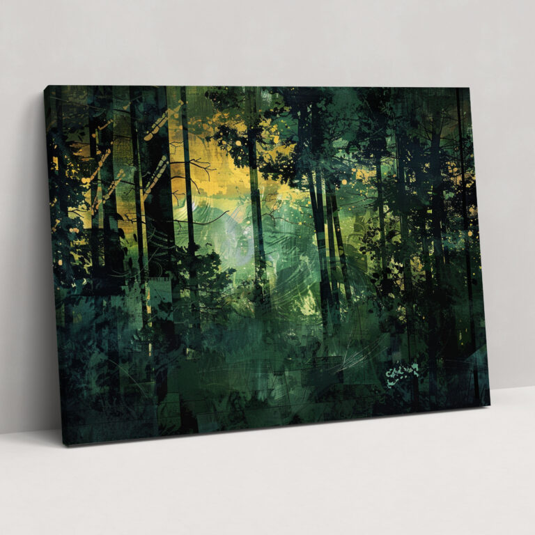 Fovism Abstract Forest Interpretation Canvas Print - Fovism, Wall Art, Home Decoration, Canvas Wall Art