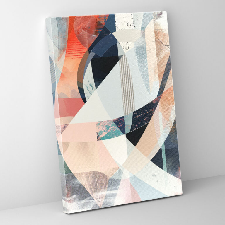 Metallic Abstract Futurism Wall Art - Futurism, Canvas, Home Decoration, Wall Decoration
