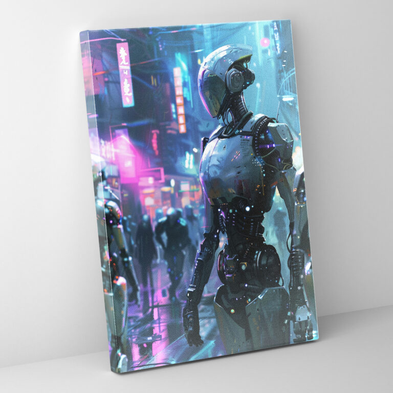 Ai Robots Futurism Wall Art - Futurism, Canvas, Futurism Art Style, Home Decoration