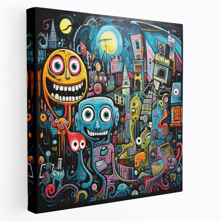 Funky Graffiti Canvas Print Wall Art - Funky, Graffiti, Home Decoration, Funky