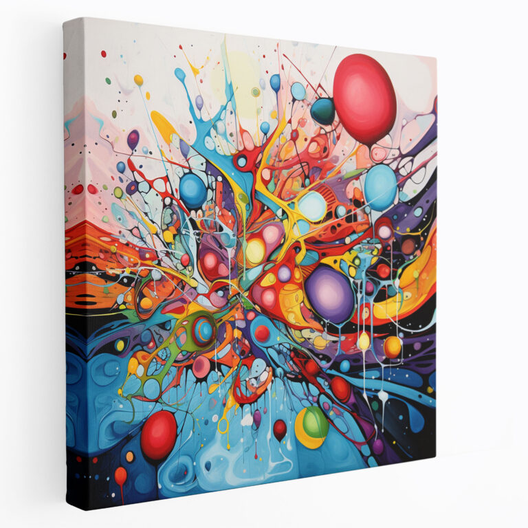 Funky Canvas Print - Colorful Abstract Wall Art - Funky, Canvas, Wall Art, Colorful
