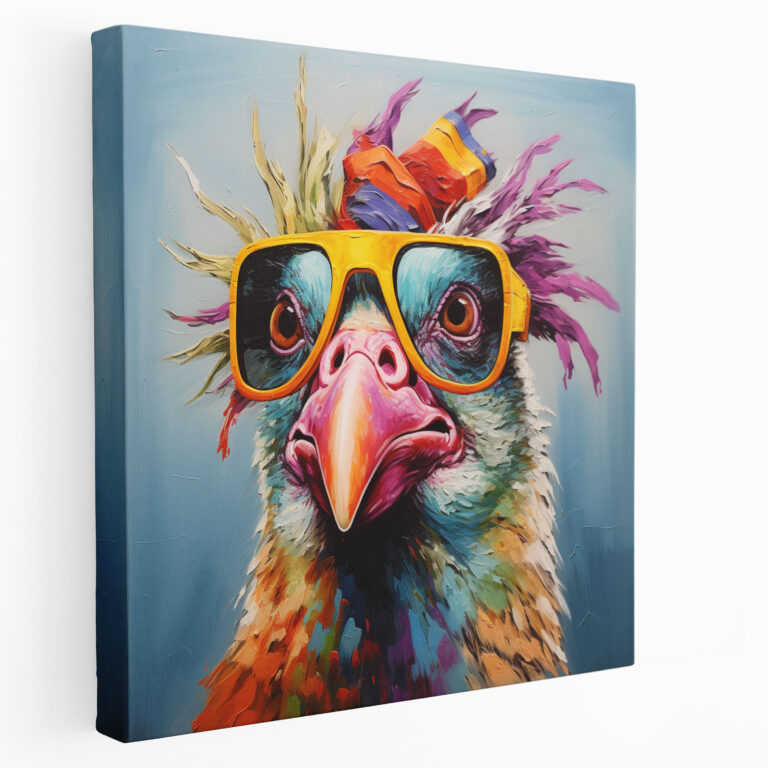 Funky Animal Portraits Canvas Print - Funky, Funk, Quirky, Canvas Wall Art
