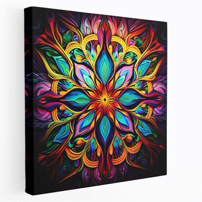 Funky Psychedelic Kaleidoscope Canvas Print - Funky, Wall Decoration, Colors, Funky