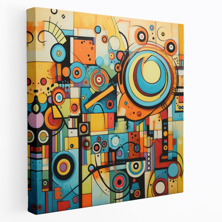 Funky Geometric Abstract Canvas Print - Funky, Wall Art, Funky, Canvas Wall Art