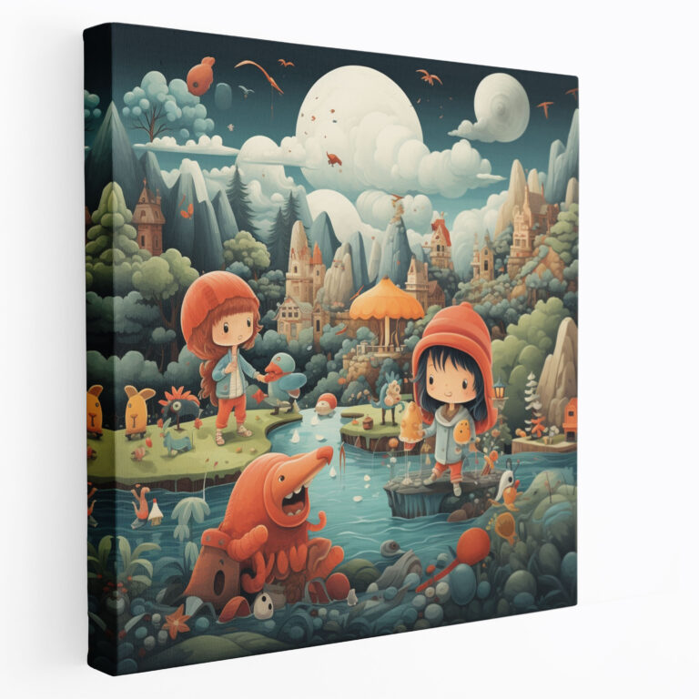 Funky Cartoon Canvas Print - Funky, Canvas Print, Whimsical, Home Decoration
