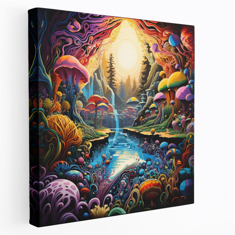 Funky Psychedelic Canvas Print - Funky, Canvas, Shapes, Colors