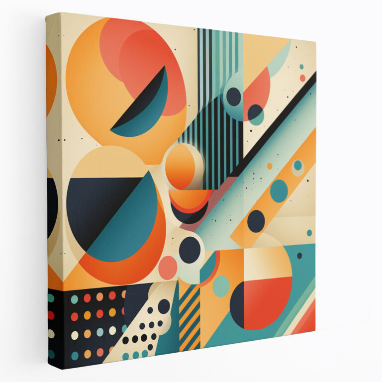 Funky Geometric Canvas Print - Funky, Canvas, Wall Art, Home Decoration