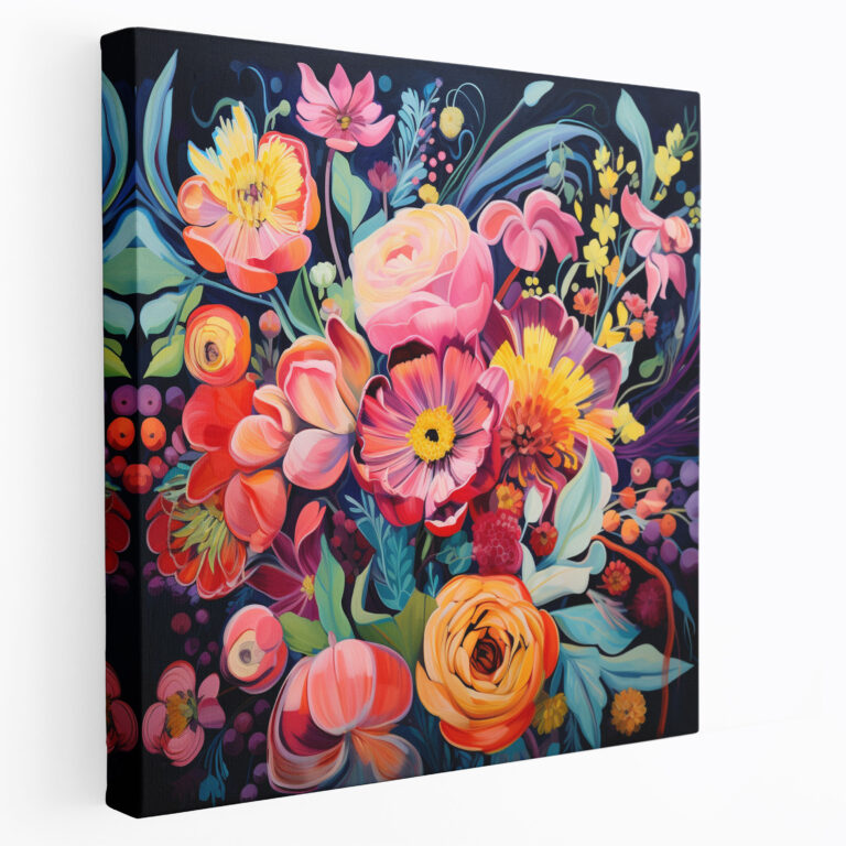 Funky Floral Canvas Print - Funky, Home Decoration, Wall Art, Canvas