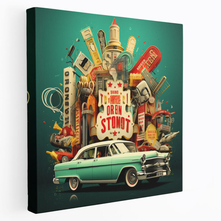 Funky Retro Wall Decoration - Funky, Canvas Wall Art, Canvas Print, Bold Typography