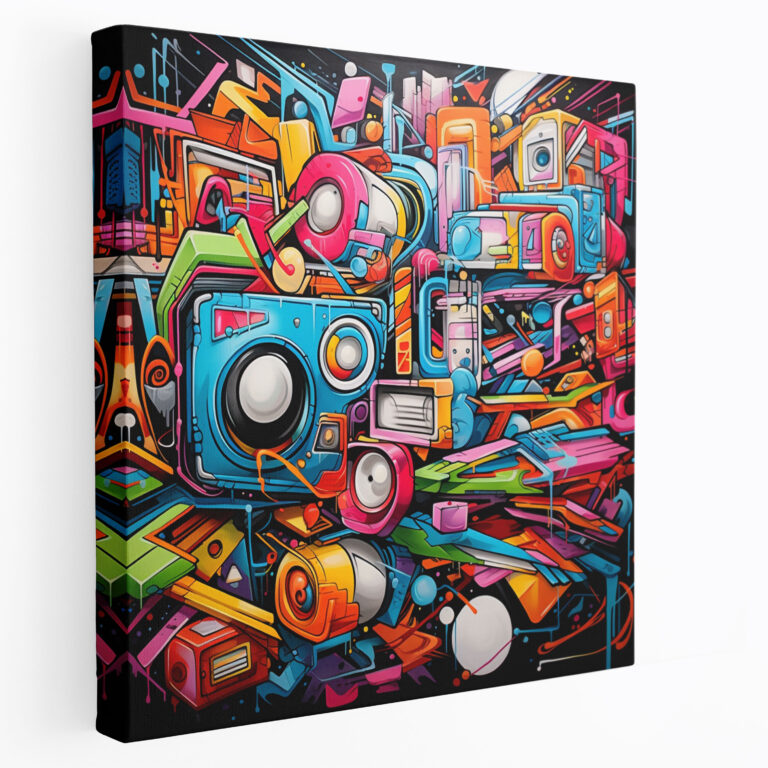 Funky Graffiti Canvas Print - Funky, Home Decoration, Edgy, Wall Decoration