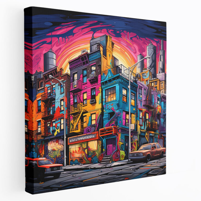 Funky Street Graffiti Canvas Print - Funky, Home Decoration, Street Graffiti Art, Colorful Murals