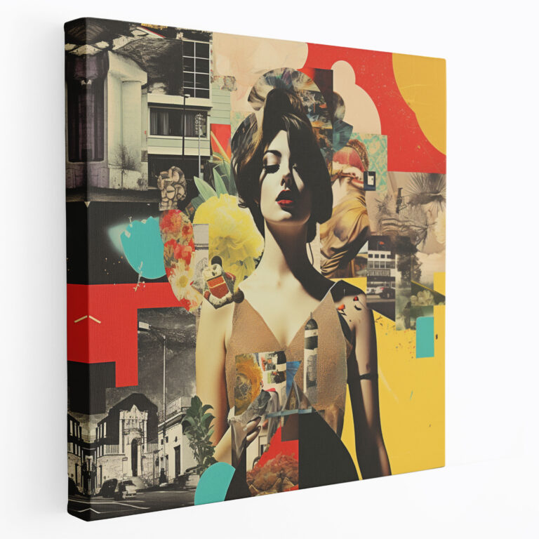 Funky Eclectic Collage Canvas Print - Funky, Wall Art, Wall Decoration, Canvas Wall Art